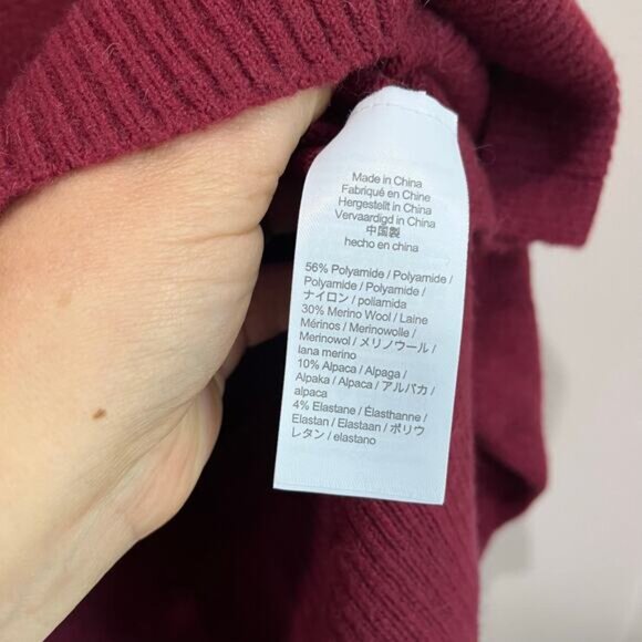 J. Crew Turtleneck Sweater Plus Size 2X Alpaca Merino Wool Blend Red - Picture 5 of 6